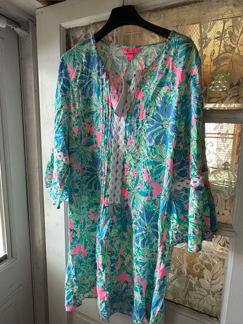Lilly Pulitzer Pink, Green & Blue Floral Mini Dress